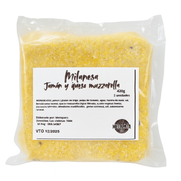 Milanesa Vegana de Jamón y Queso Muzzarella