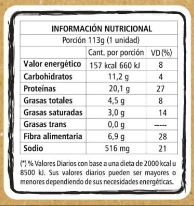 Hamburguesa Next X2 unid. 226g (Gluten free)