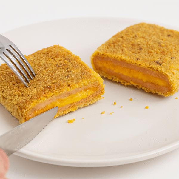 Milanesa Vegana de Jamón y Queso Cheddar
