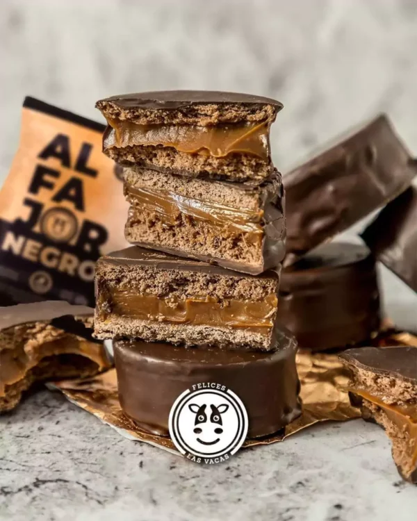 Alfajor Vegano Felices Las Vacas - Chocolate Negro y Almendras (60g)