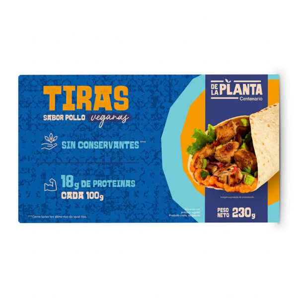 Tiras Sabor Pollo Veganas "De La Planta" - (230g)