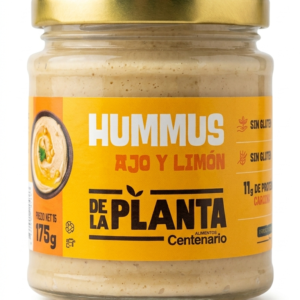 Hummus de Ajo y Limón "De La Planta"  175g – Hummus Vegano y Sin Gluten