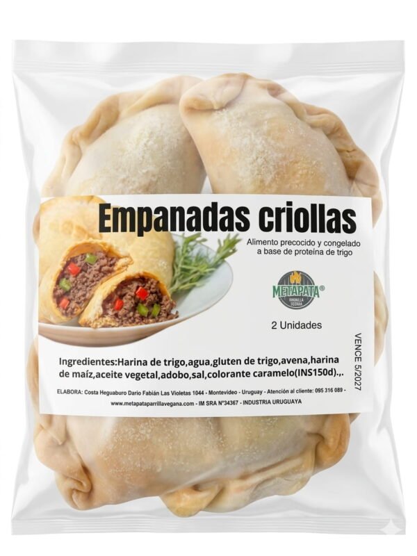 Empanadas Criollas Veganas Metapata (Pack x2 Unidades)