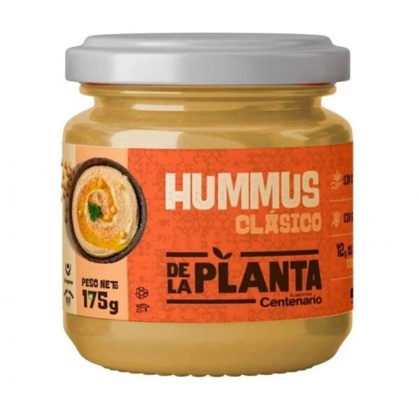Hummus Clásico "De La Planta" 175g – Sin Gluten y Vegano