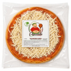 Pizza vegana Panzada con muzzarella vegetal, 30 cm, precocida y congelada